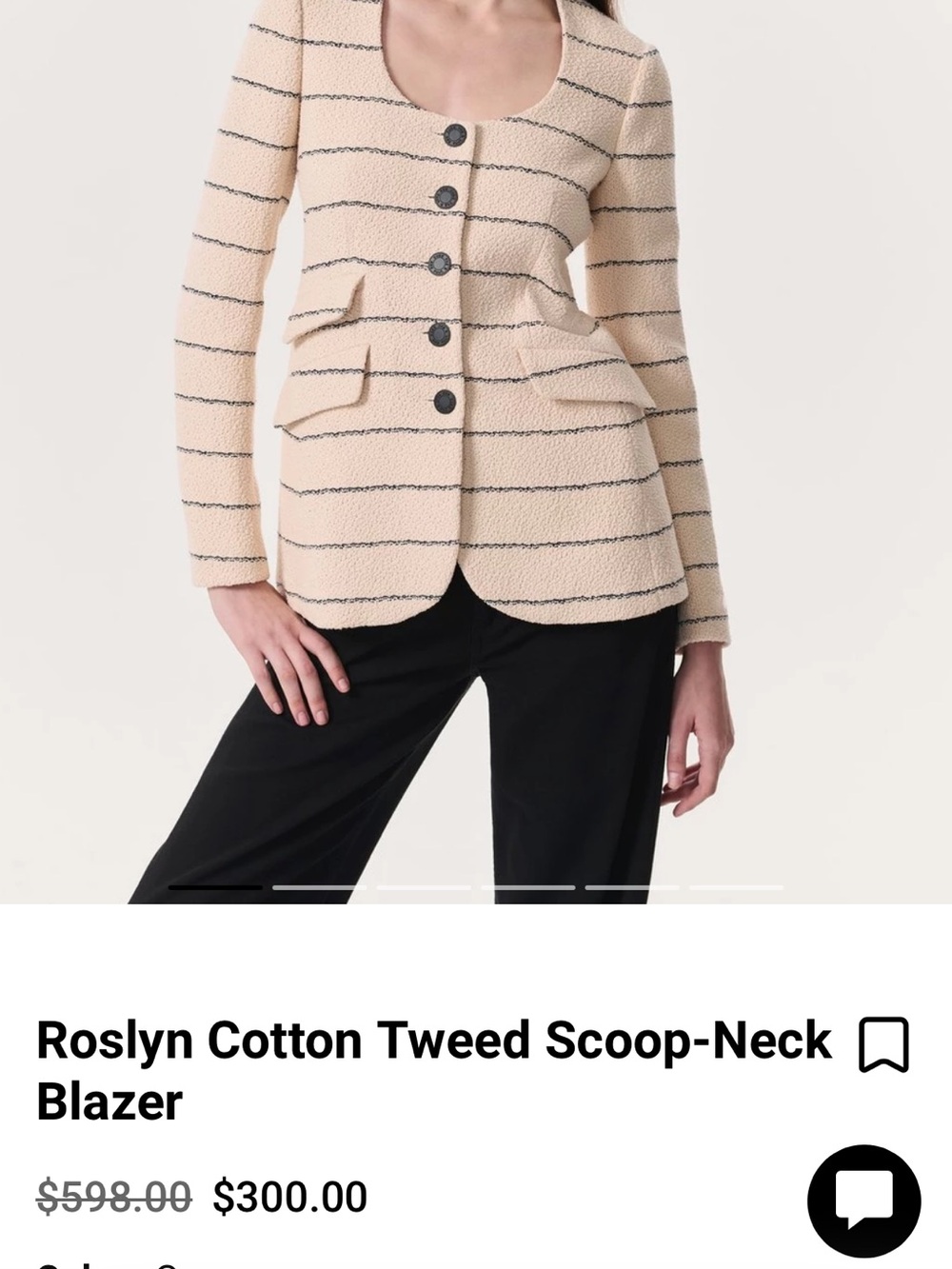 rag & bone Cream Striped Button-Front Knit Cardigan